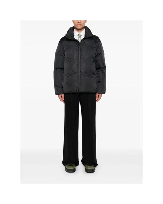 Burberry Jassen ,Grijs ,Leer Charcoal Patterned Tech Style Donsjas in het Black voor heren