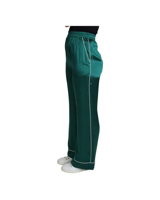 Dolce & Gabbana Green Wide Trousers