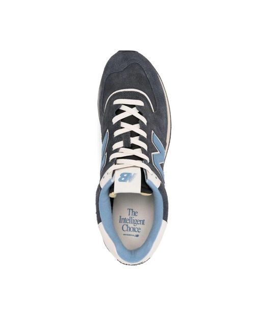 New Balance Graue sneakers mit farbblock-design in Blue für Herren