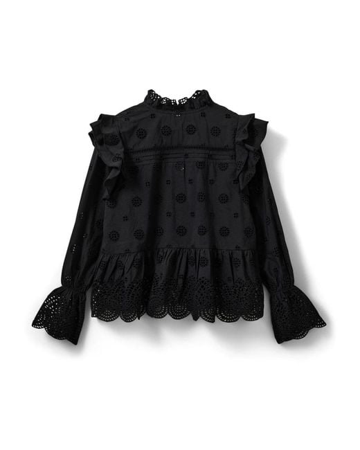 Sofie Schnoor Overhemden ,Zwart ,Blouses in het Black