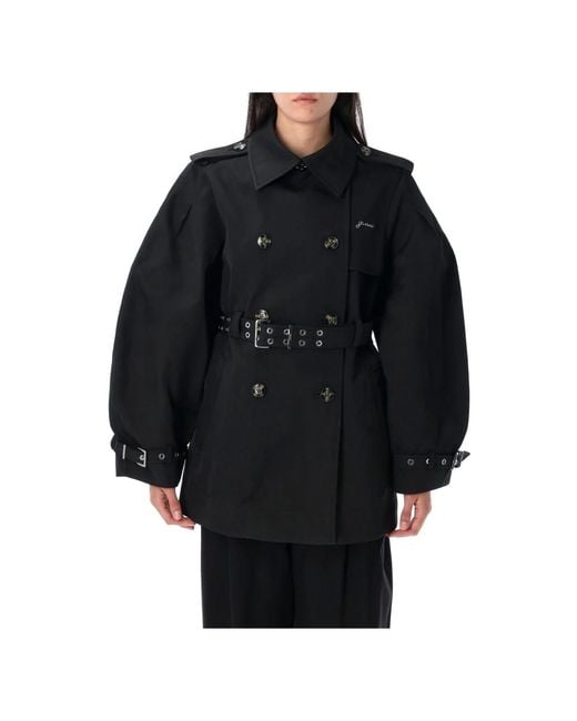 Ganni Black Trench Coats