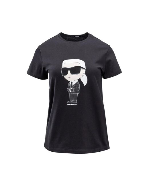 Karl Lagerfeld Black Bio-baumwoll t-shirt