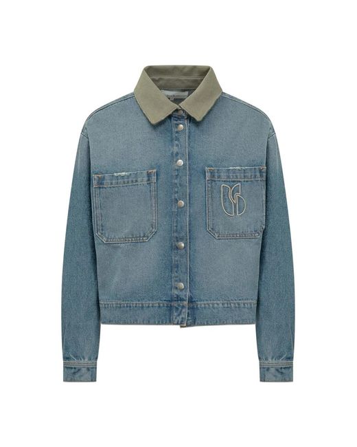 Denim Jackets Ba&sh de color Blue