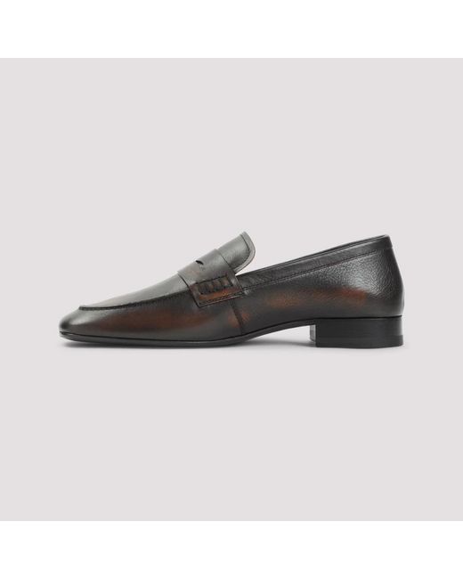 Dries Van Noten Black Leather Loafers