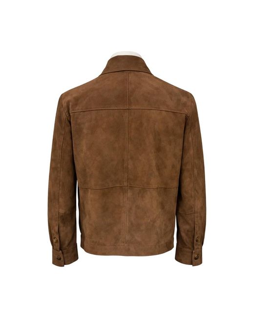 Franzese Collection Brown Leather Jackets for men