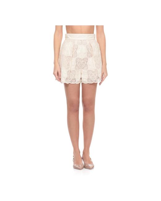 Zimmermann Natural Short Skirts