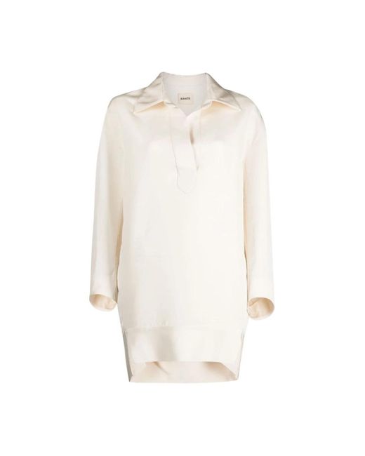 Khaite Cream Turtleneck Gebreide Jurk in het White