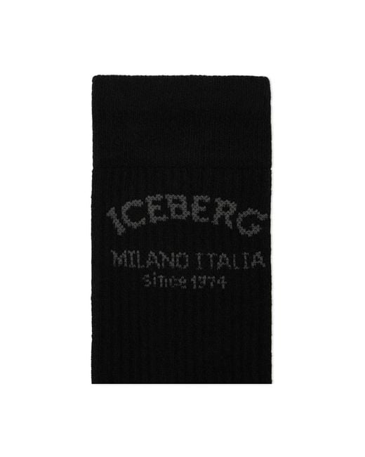 Socks Iceberg de hombre de color Black