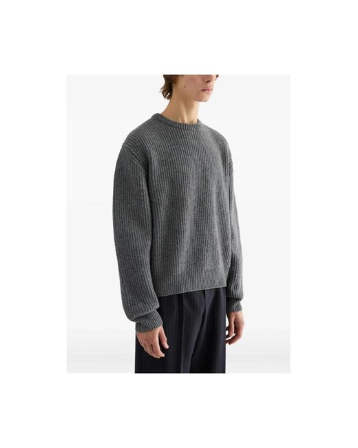 Jil Sander Gray Round-Neck Knitwear for men