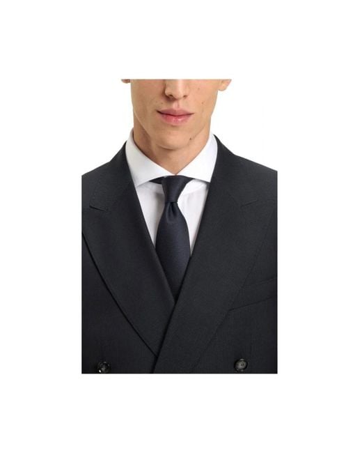 Double Breasted Suits Boss de hombre de color Black
