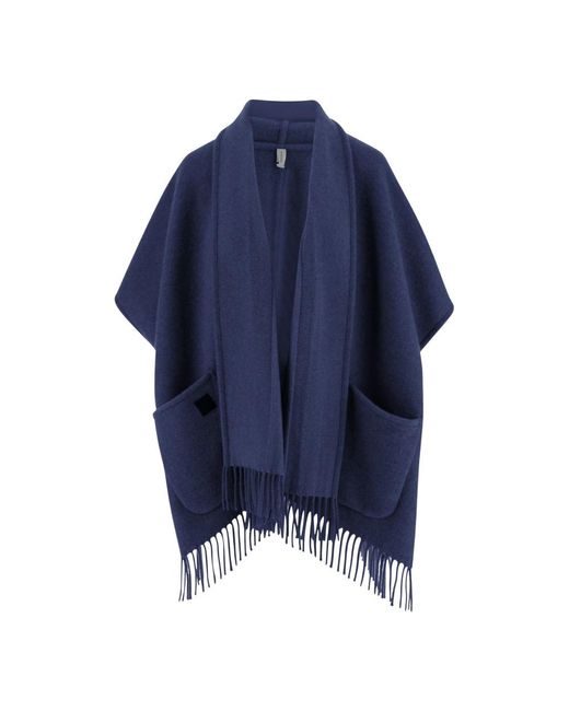 Ferragamo Cashmere Cape in het Blue