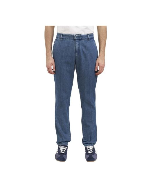 Dondup Blue Straight Jeans for men