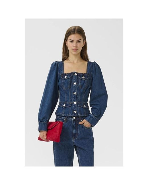 Gestuz Denim Hemden in het Blue