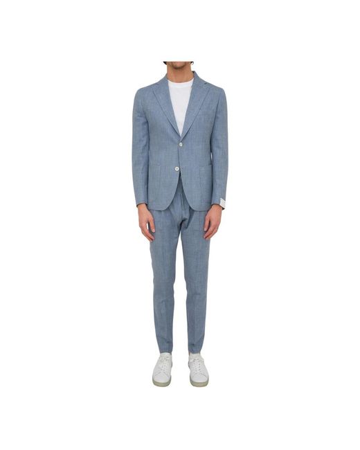 Eleventy Blue Single Breasted Suits for men