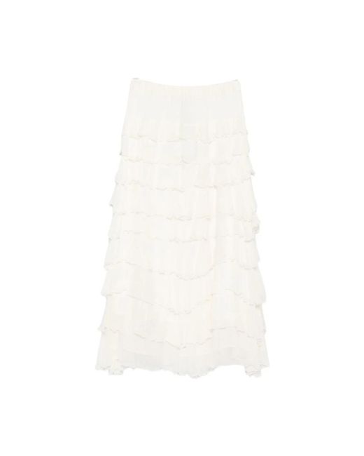 Marella Mlmtritone Midi Rok in het White