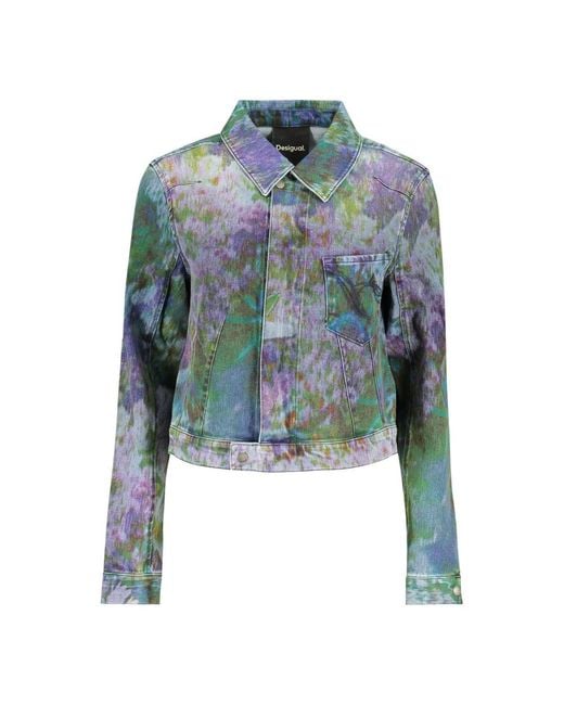 Desigual Wild Garden Denim Jacket in het Blue