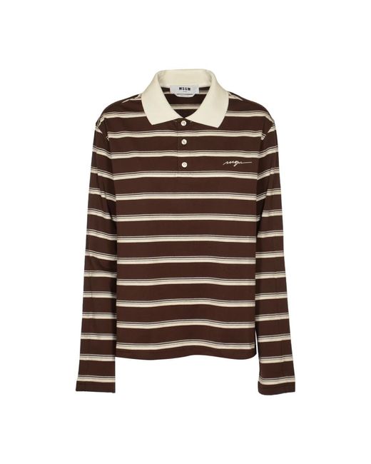 Tops > polo shirts MSGM en coloris Brown