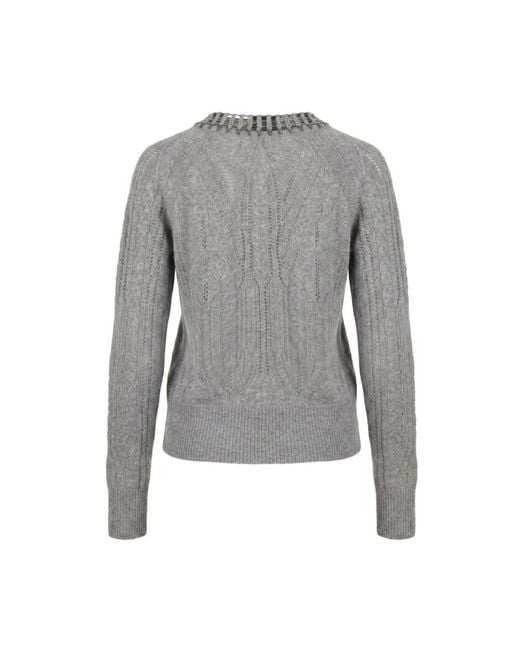Ermanno Scervino Gray Cashmere Knitwear