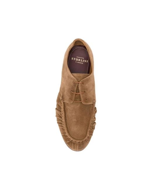 Sturlini Brown Laced Shoes for men