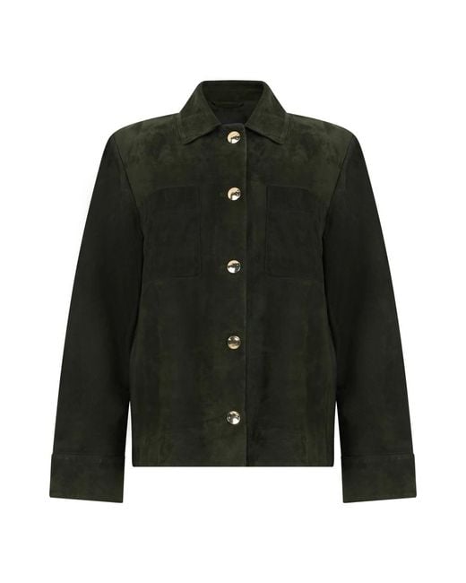 Max Mara Black Leather Jackets