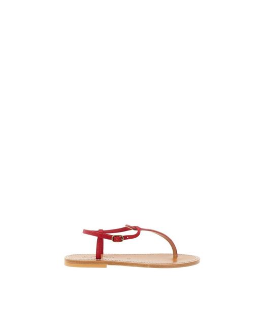 K. Jacques Pink Flat Sandals