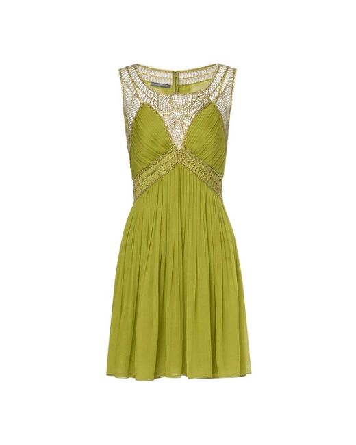 Alberta Ferretti Green Short Dresses