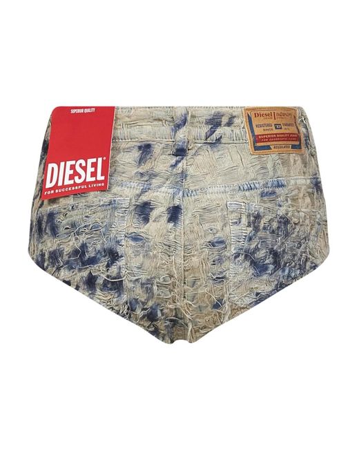 DIESEL Gray Denim Shorts
