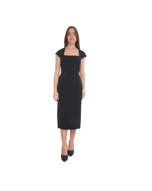 Max Mara Blue Etui-Kleid Aus Cady-Stretch