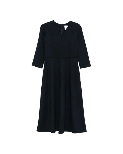 Max Mara Kleedjes ,Blauw ,Katoen Flared Dress in het Black