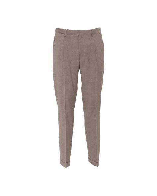 BRIGLIA Gray Suit Trousers for men