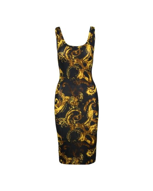 Midi Dresses Versace Jeans Couture de color Black