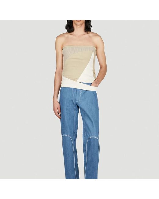 Mainline:RUS/Fr.CA/DE Blue Straight Jeans for men