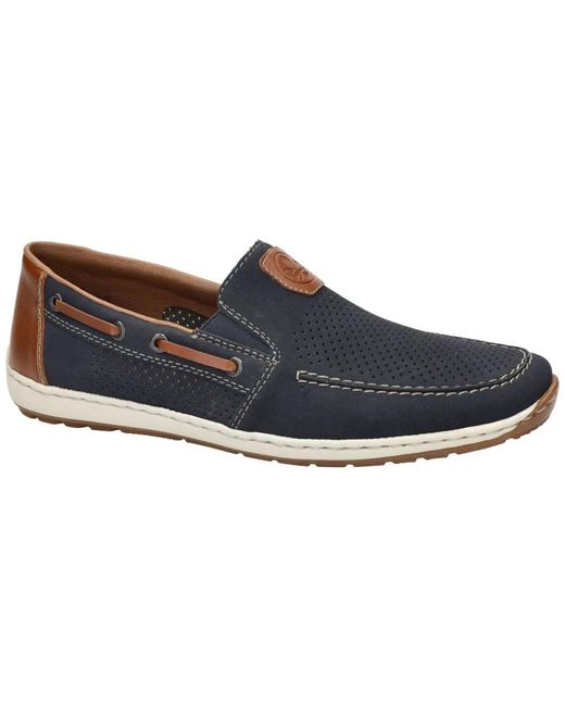 Rieker Loafer Mocassin in Blue für Herren