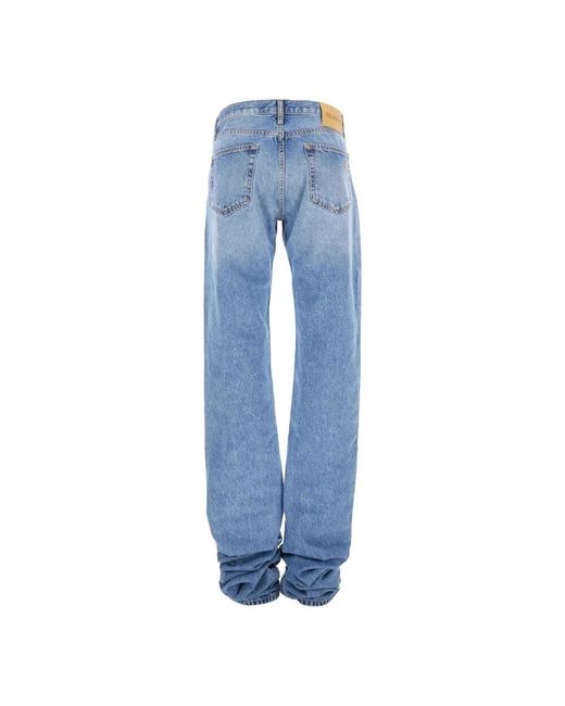 Straight Jeans The Attico de color Blue