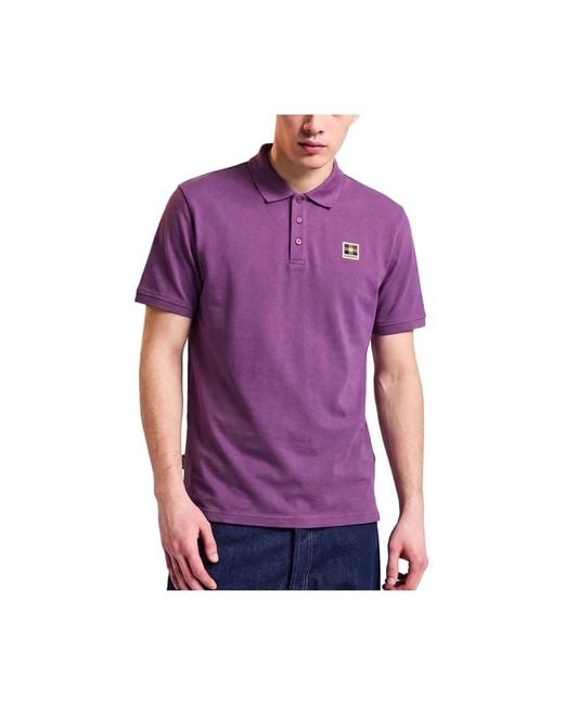 Aquascutum Purple Polo Shirts for men