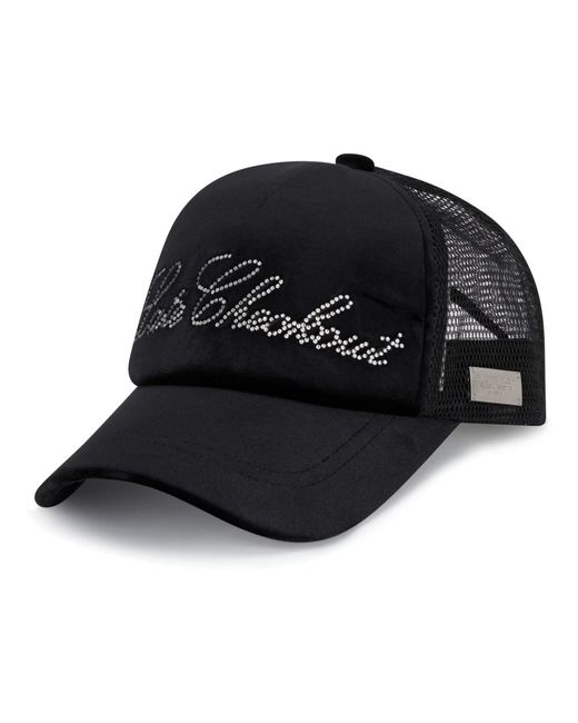 Philipp Plein Black Baseball Cap Crystal