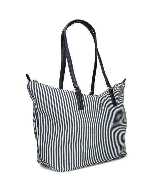 Tommy Hilfiger Black Blaue Canvas Sommer Tote Bag
