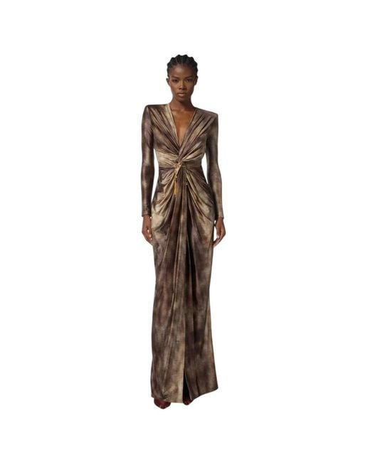 Elisabetta Franchi Brown Gowns