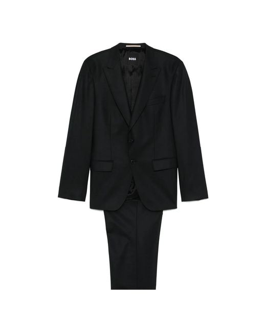 HUGO Black Single Breasted Suits for men
