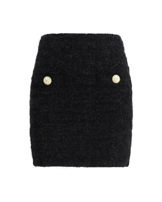 Balmain Black Short Skirts