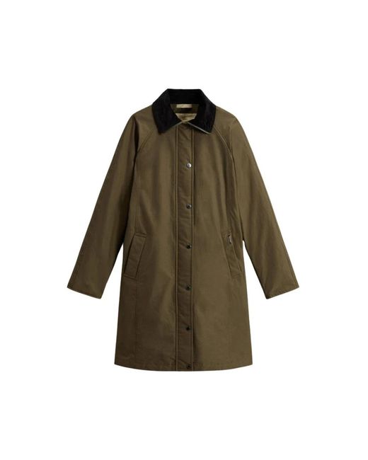 Woolrich Green Single-Breasted Coats