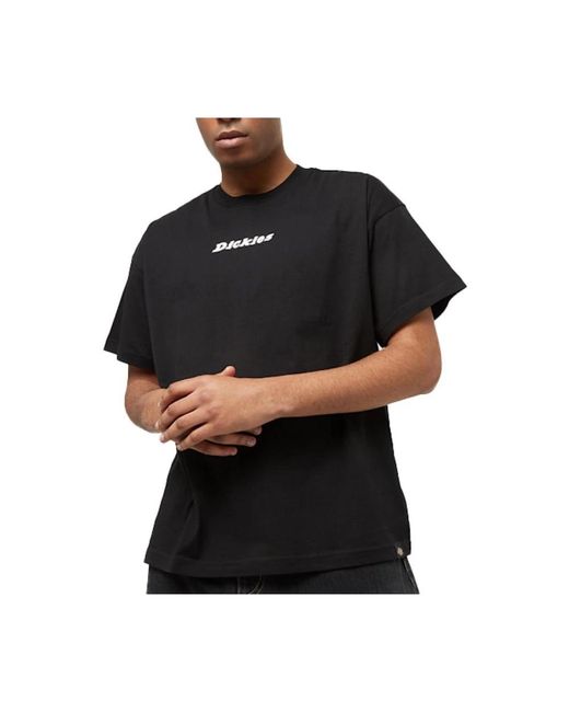 Dickies Tops ,Zwart ,Katoen Eenvoudig T-Shirt Met Korte Mouwen in het Black voor heren