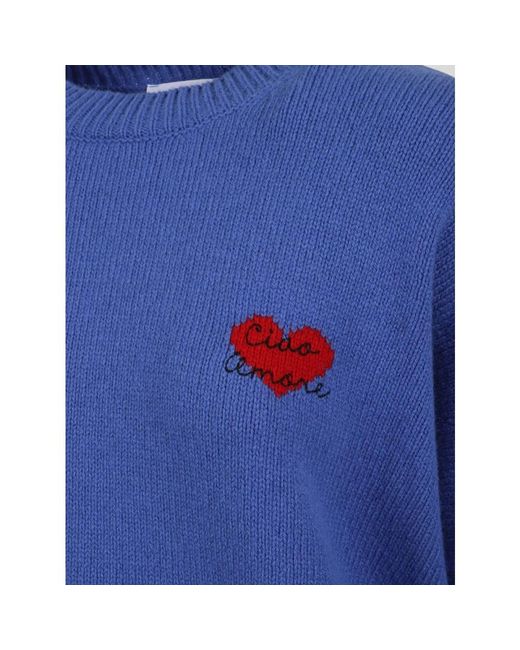 Round-Neck Knitwear di Giada Benincasa in Blue
