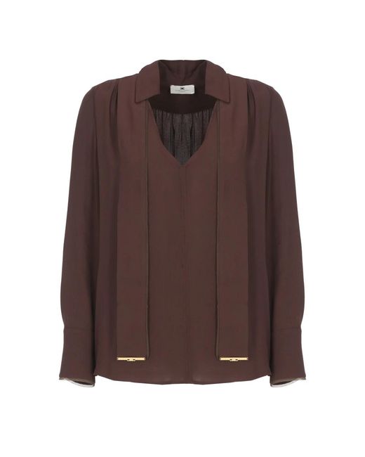Elisabetta Franchi Brown Blouses