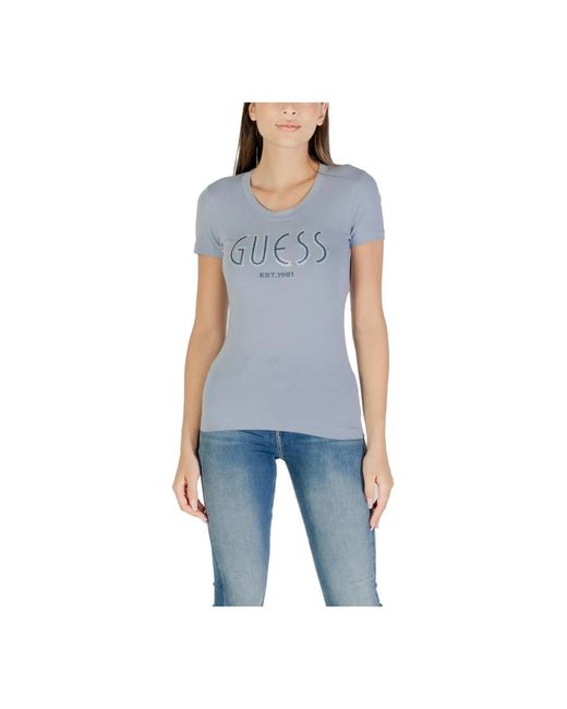 Guess T-Shirts in het Blue