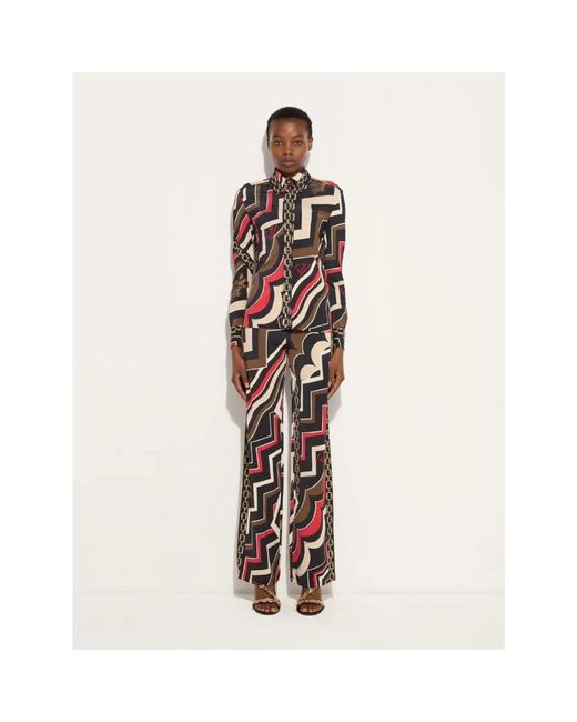 Emilio Pucci Red Wide Trousers