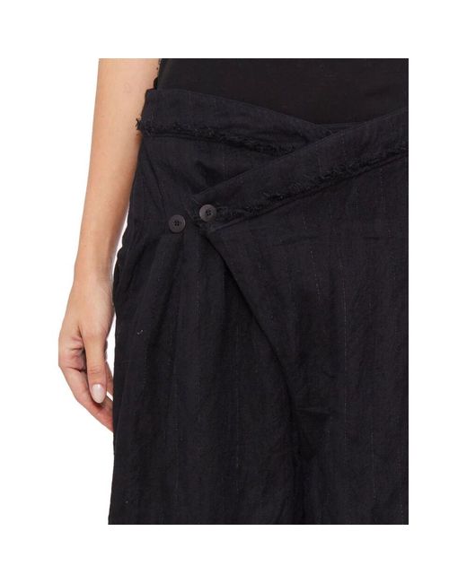 Marc Le Bihan Black Hose mit asymmetrischem verschluss