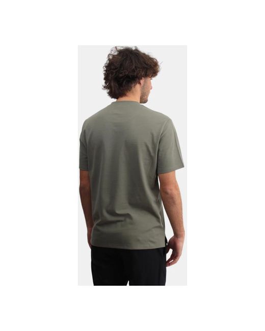 Kangra Grünes hemd kurzarm rippenbündchen in Gray für Herren