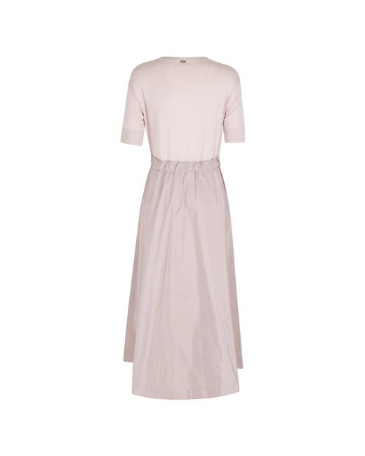 Herno Midi Jurk in het Pink