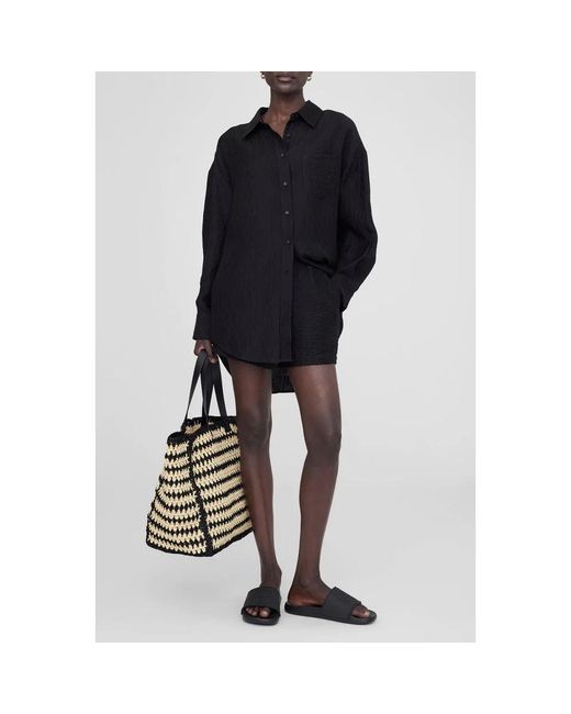 Anine Bing Black Sliders